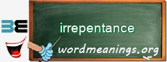WordMeaning blackboard for irrepentance